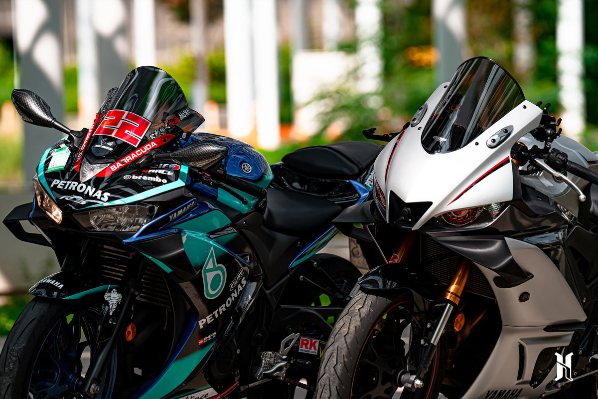 Yamaha YZF-R3 2019 2020 2021 2022 2023 2024 with HARMONIZE racing winglets improving aerodynamic performance