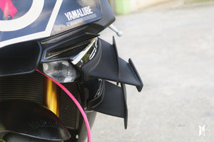 Yamaha R1 modifications, Yamaha YZF-R1 side winglets, Yamaha R1 high-quality accessories, aerodynamic upgrades for Yamaha R1, Yamaha R1 wind deflectors, MotoGP-inspired winglets for Yamaha YZF-R1, Yamaha R1 racing parts, Yamaha R1 air deflectors, Yamaha R1 lightweight upgrades